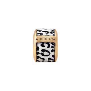 Christina Klokker Leopard gullbelagt sølvrør / ring, 630-G30-3